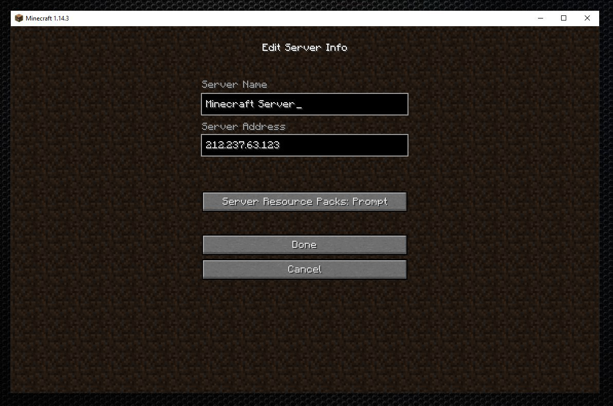 Connection to Minecraft Server