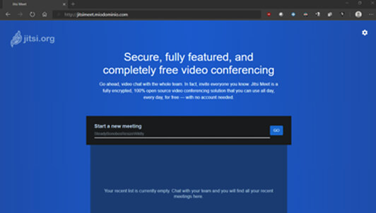 Accesso Jitsi Meet video